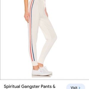 Spiritual gangster joggers  with rainbow stripe